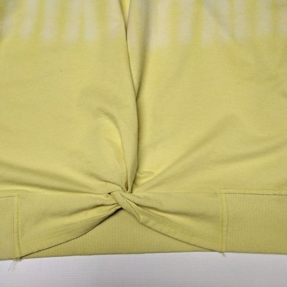 Design 365 Sweatshirt Yellow Tie Dye Faux Tie Wrap Front Sz Large Activewear - Picture 3 of 7